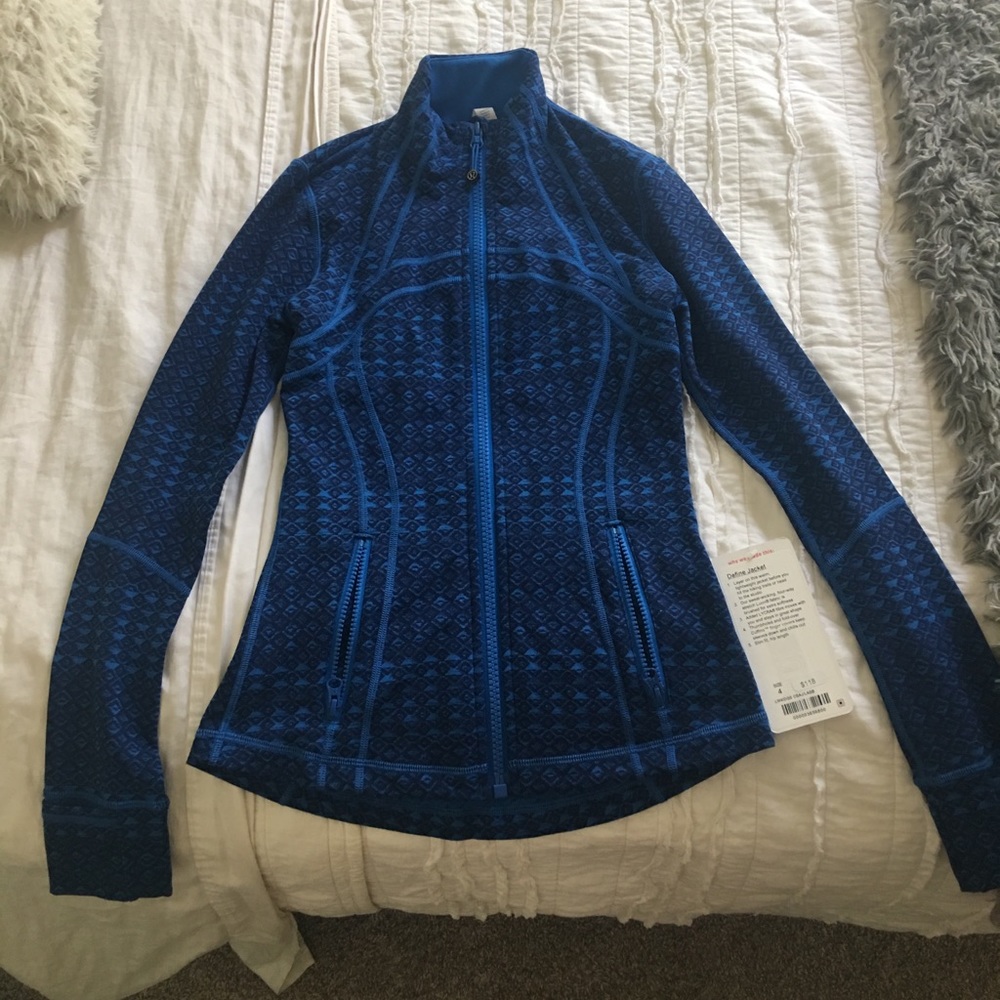 NWT!! Blue print lulu jacket